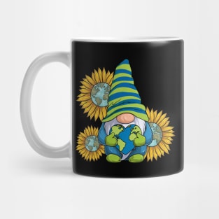 Sunflower Gnome With Heart Earth Day Mug